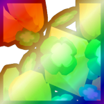 Shiny Rainbow Huge Lucki Golem