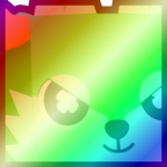 Shiny Rainbow Huge Lucki Wolf