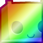 Shiny Rainbow Huge Meebo in a Spaceship