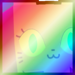Shiny Rainbow Huge Mermaid Cat