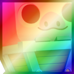 Shiny Rainbow Huge Minecart Piggy