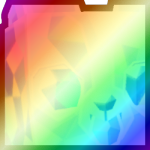 Shiny Rainbow Huge Mosaic Corgi