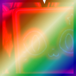 Shiny Rainbow Huge Neon Cat