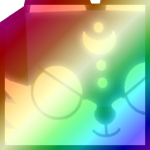 Shiny Rainbow Huge Nightfall Wolf