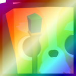 Shiny Rainbow Huge Old Wizard Corgi