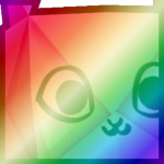 Shiny Rainbow Huge Origami Bunny