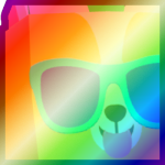 Shiny Rainbow Huge Party Crown Corgi
