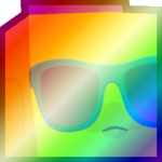 Shiny Rainbow Huge Party Crown Ducky