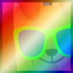 Shiny Rainbow Huge Party Dog