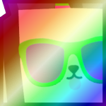 Shiny Rainbow Huge Party Panda
