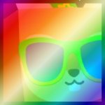Shiny Rainbow Huge Party Squirrel