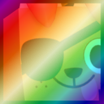 Shiny Rainbow Huge Pirate Dog