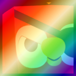 Shiny Rainbow Huge Pirate Parrot