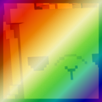 Shiny Rainbow Huge Pixel Capybara