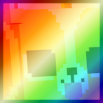 Shiny Rainbow Huge Pixel Corgi