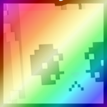 Shiny Rainbow Huge Pixel Sad Cat
