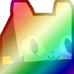 Shiny Rainbow Huge Pot of Gold Cat