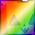 Shiny Rainbow Huge Pumpkin Cat
