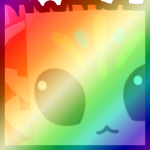 Shiny Rainbow Huge Red Fluffy