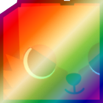 Shiny Rainbow Huge Red Wolf