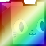 Shiny Rainbow Huge Scary Cat