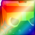 Shiny Rainbow Huge Shuriken Corgi