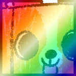Shiny Rainbow Huge Sketch Corgi