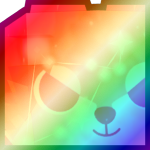 Shiny Rainbow Huge Stargazing Wolf