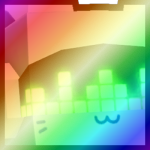 Shiny Rainbow Huge Techno Cat