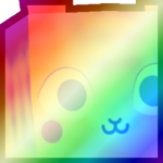 Shiny Rainbow Huge Tiedye Bunny