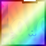Shiny Rainbow Huge Tiedye Cat