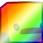 Shiny Rainbow Huge Toy Duck