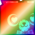 Shiny Rainbow Huge Valentines Bear
