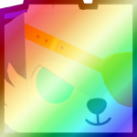 Shiny Rainbow Huge Warrior Wolf