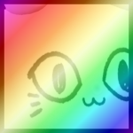 Shiny Rainbow Huge White Balloon Cat