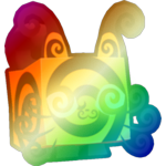 Shiny Rainbow Hypnotic Cat