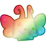Shiny Rainbow Jelly Butterfly