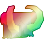 Shiny Rainbow Jurassic Elephant
