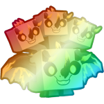 Shiny Rainbow Kaiju Hydra