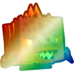 Shiny Rainbow Kaiju Volcano
