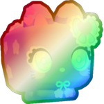 Shiny Rainbow Kawaii Cat