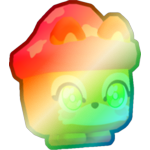 Shiny Rainbow Kawaii Mushroom Fox