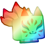 Shiny Rainbow Kitsune Fox