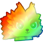Shiny Rainbow Leafstorm Wolf