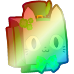 Shiny Rainbow Leprechaun Cat