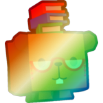 Shiny Rainbow Librarian Beaver