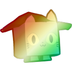 Shiny Rainbow Lilypad Cat