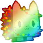 Shiny Rainbow Lit Cat