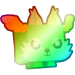 Shiny Rainbow Lucki Wolf