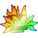 Shiny Rainbow Midnight Cat